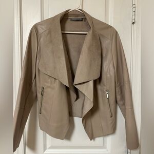 Bagatelle Beige Faux Leather Jacket